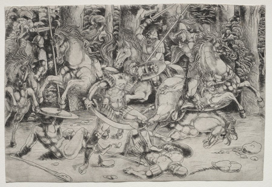 Battle in a Wood (c. 1515) — historical artwork, not a game screenshot