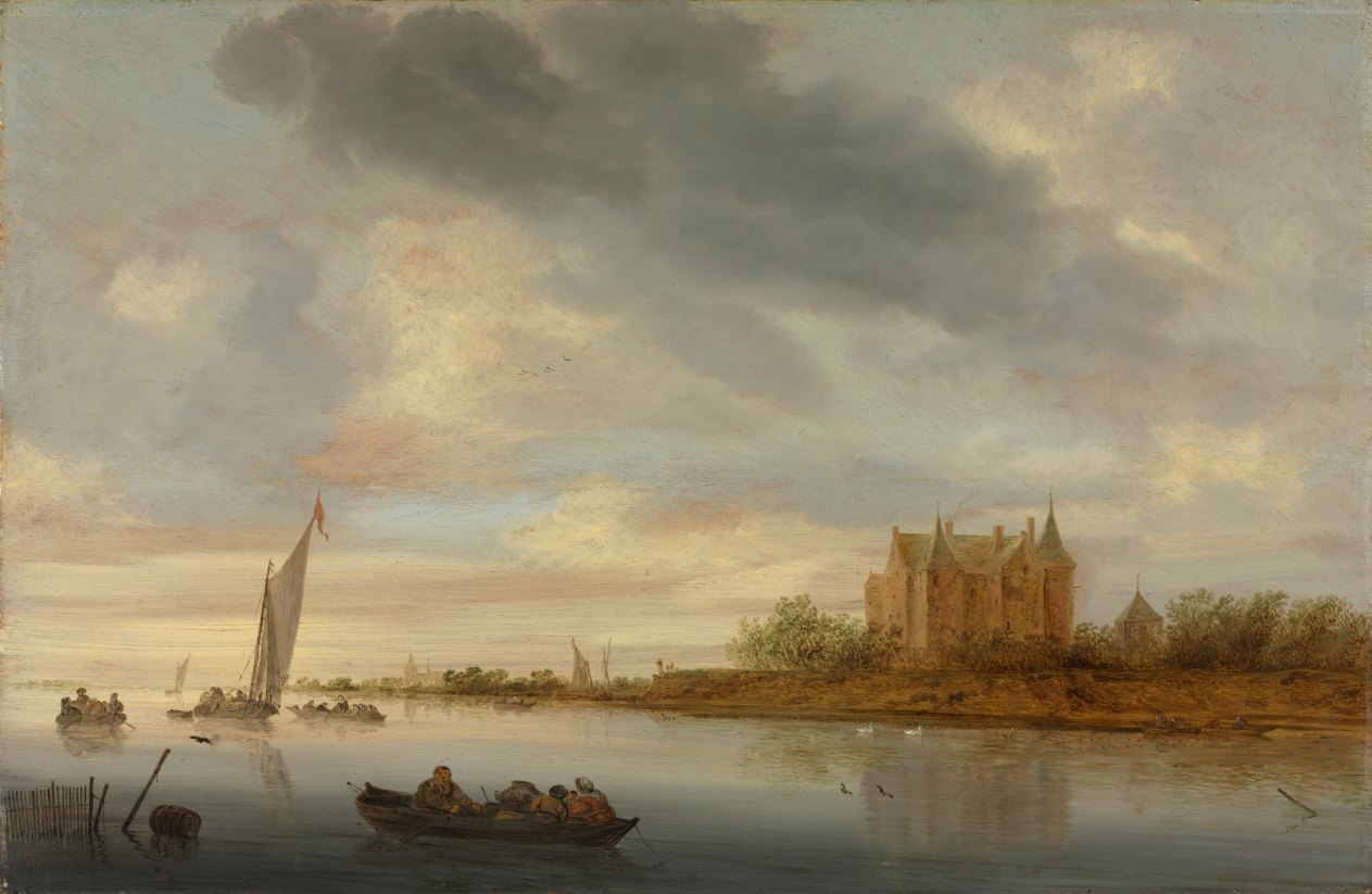 Castle on a River (1644) — historical artwork, not a game screenshot