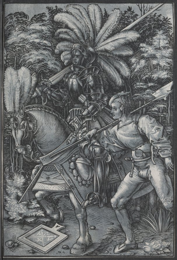 The Knight and  Lansquenet (c. 1512) — historical artwork, not a game screenshot